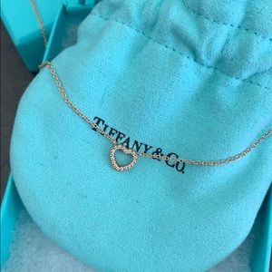 Authentic Tiffany’s Diamond Heart 16 in necklace.